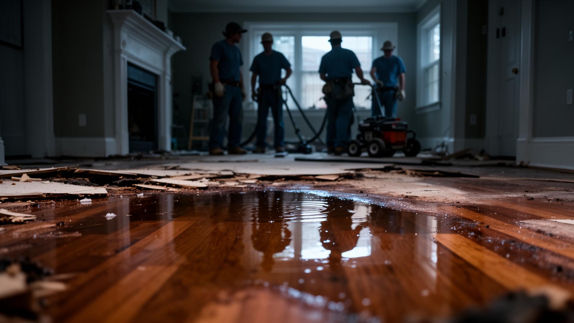 Water damage restoration in Atlanta home